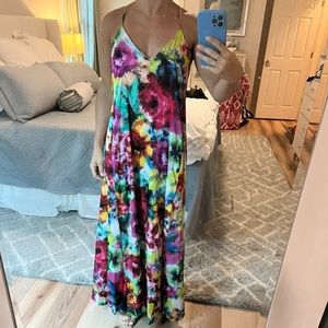 Nicole Miller Colorful Sleeveless Maxi Dress Size XS